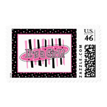 Jackpot It's A Girl Postage