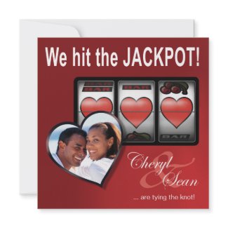 Jackpot Las Vegas Wedding Save the Date invitation