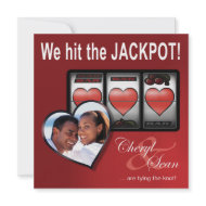 Jackpot Las Vegas Wedding Save the Date invitation