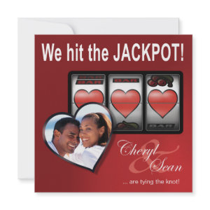 Jackpot Las Vegas Wedding Save the Date invitation