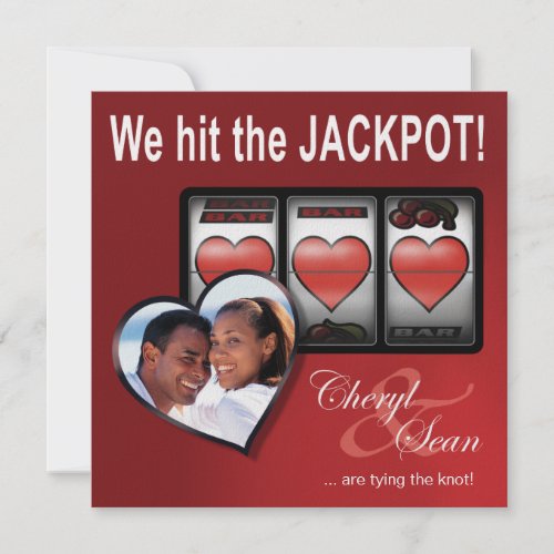 Jackpot Las Vegas Wedding Save the Date invitation