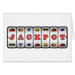 Jackpot Slot Machine Greeting Card (light)