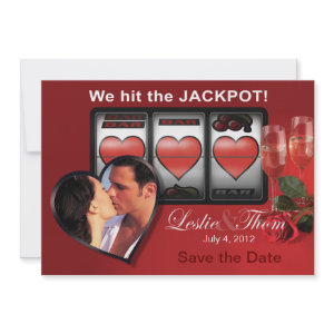 Jackpot Winner Las Vegas Save the Date invitation