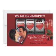 Jackpot Winner Las Vegas Save the Date Photo invitation