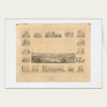 Jackson, CA. Panoramic Map 1857 (0766A) cards