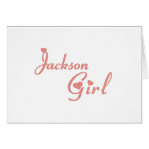 Jackson Girl tee shirts Greeting Card