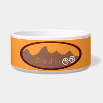 Jackson hole custom dog bowl