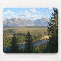 Jackson Hole Mountains and River Mousepad