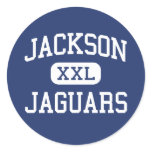 Jackson Jaguars Middle Champlin Minnesota Round Sticker