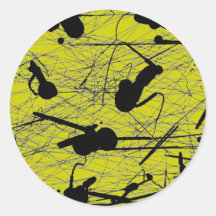 Jackson Pollock Revival Round Sticker