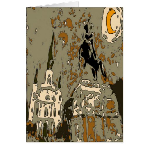 Jackson Square at Night Tile 14 Greeting Card
