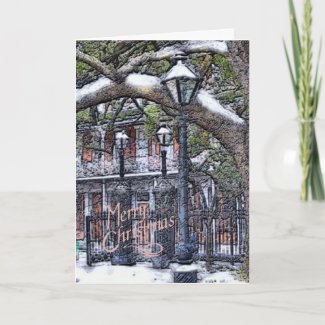 Jackson Square Snow Christmas card