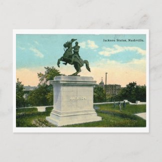 Jackson Statue, Nashville 1918 Vintage postcard