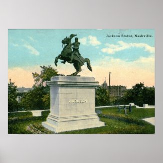 Jackson Statue, Nashville 1918 Vintage print