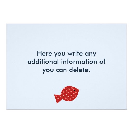 Jackson Whale/Sealife/Fish Baby Shower Invitation