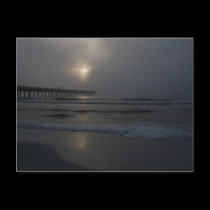 Jacksonville Beach - Sunrise into the Fog Postcard