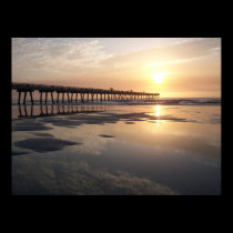Jacksonville Beach Sunrise - Pier posters