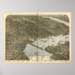 Jacksonville Florida 1893 Panoramic Map posters