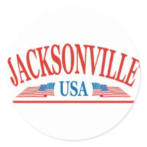 Jacksonville Round Sticker