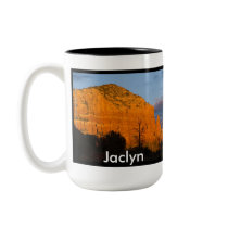 Jaclyn on Moonrise Glowing Red Rock Mug by SedonaMugs Jaclyn on Moonrise Glowing Red Rock Mug