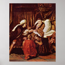 Jacob blesses Joseph's sons by Victors in January Posters