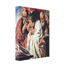 Jacob Jordaens - The Four Evangelists Stretched Canvas Print
