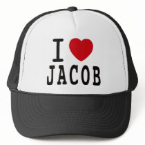 Jacob Latimore "I Love Jacob" Trucker Hat by tishtaylor Jacob Latimore "I Love Jacob" Trucker Hat