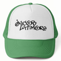 Jacob Latimore Signature Logo Green Trucker Hat by tishtaylor Jacob Latimore Signature Logo Green Trucker Hat