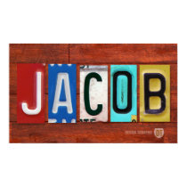 JACOB License Plate Lettering Name Sign Poster posters