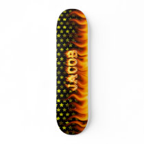 Jacob skateboard fire and flames design.