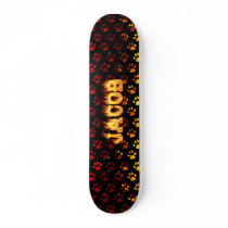 Jacob skateboard fire and flames design.