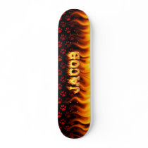 Jacob skateboard fire and flames design.