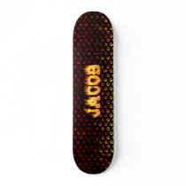 Jacob skateboard fire and flames design.