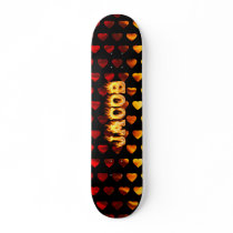 Jacob skateboard fire and flames design.