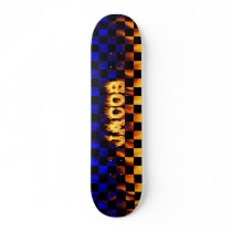 Jacob skateboard fire and flames design.