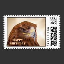 Jacob the Harris Hawk Happy Birthday Stamp stamps