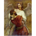 Jacob Wrestling With The Angel By Rembrandt Photo Cutout