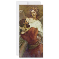 Jacob Wrestling With The Angel By Rembrandt Rack Card