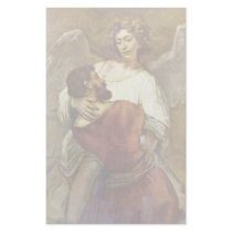 Jacob Wrestling With The Angel By Rembrandt Customized Stationery