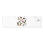 Jacobean Embroidered Albemarle Pattern Bumper Stickers