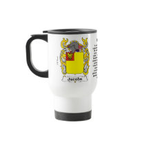 Jacobs Family Coat of Arms on a Travel Mug by NemethArt Jacobs Family Coat of Arms on a Travel Mug