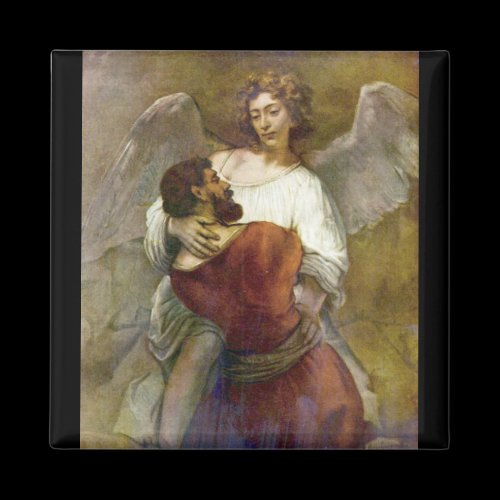 Jacob's struggle with the angel by Rembrandt Magnets