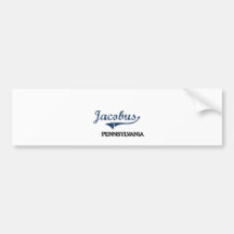 Jacobus Pennsylvania City Classic Bumper Sticker