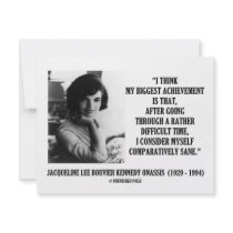 Jacqueline Kennedy Comparatively Sane Quote invitations by unfinishedpolis Jacqueline Kennedy Comparatively Sane Quote invitations