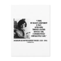 Jacqueline Kennedy Comparatively Sane Quote postcards
