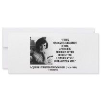 Jacqueline Kennedy Comparatively Sane Quote Rack Card Design