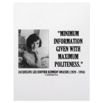 Jacqueline Kennedy Minimum Information Politeness Custom Letterhead