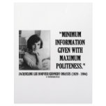 Jacqueline Kennedy Minimum Information Politeness Custom Letterhead