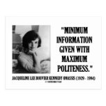 Jacqueline Kennedy Minimum Information Politeness Postcard