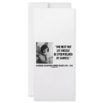 Jacqueline Kennedy Not Be Overwhelmed By Sadness Rack Card